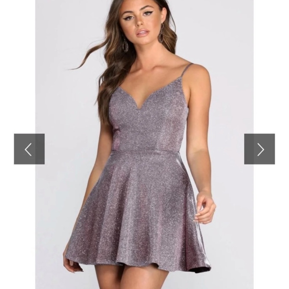 silver sparkly dress